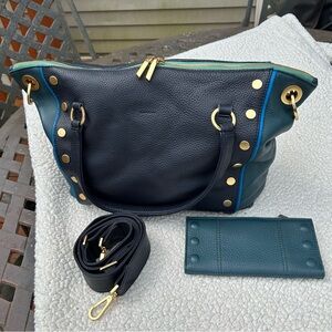 Hammitt Large Daniel in Toluca and matching 110 North wallet in Occasion Teal